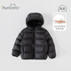 歡喜小熊 兒童羽絨服上衣冬季加厚長(cháng)袖嬰兒冬天上衣寶寶秋冬衣服 石墨黑 90 (建議18-24月身高80-90cm)