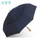 天堂傘雙層直桿半自動(dòng)加大加固雙人三人抗風(fēng)拒水雨傘 防風(fēng)傘(巖石藍)