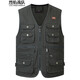烈焰戰隊馬甲 男士中年秋季多口袋釣魚(yú)馬夾背心 中老年休閑95棉帶里襯坎肩 108款咸菜色 3XL （建議體重145-165斤）