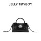 JellyToyboyJTB银河包.2024年春季无性别主义高级斜挎包女小众设计机车手提包 黑色