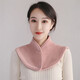 妮美龍春夏秋冬四季護頸椎坎肩小披肩保暖護肩脖套防寒純棉空調房護脖子 粉色冬款