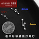 韓萊緹（HLT）鈦鋼耳釘螺旋擰不掉色感特別設(shè)計小眾酷帥男女耳骨耳飾七夕情人節(jié)送女友禮物 【單只】5毫米圓珠鈦鋼耳釘
