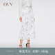 OVV【星辰印花系列】2024春夏新款女裝A字休閑中長半身裙 象牙白22 M
