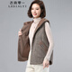 衣典零一（LEDIALYI）加絨馬甲女外穿2023冬季女裝新款洋氣高檔馬夾坎肩背心搖粒絨外套 咖啡色 XL（建議115-125斤）