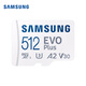 三星（SAMSUNG）EVOPLUS TF卡（MicroSD）U3 A2 V30 高速內存卡 Switch行車(chē)記錄儀相機監控4k攝像 順序讀取160MB/s 新款EVO PLUS白卡 512GB+2.