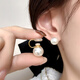 BJYL人造珍珠耳夾女無(wú)耳洞高級(jí)感法式氣質(zhì)耳環(huán)小眾時(shí)尚耳墜耳釘耳飾女 汪小姐款金色8MM【一對(duì)裝】