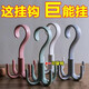 歐曼麗莎掛鉤可旋轉(zhuǎn)八爪魚(yú)掛鉤家用衛(wèi)生間四爪掛鉤領(lǐng)帶衣柜衣帽鉤 9個(gè)裝掛鉤（顏色隨機(jī)）