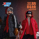 特步兒童羽絨服中大童三防保暖防風(fēng)羽絨服連帽高領(lǐng)長(zhǎng)款羽絨服 純正黑 均碼 XL 165cm