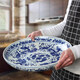 商用陶瓷餐具剁椒魚(yú)頭專(zhuān)用盤(pán)子大魚(yú)盤(pán)超大餐廳特大青花瓷菜盤(pán)圓形 16英寸-口徑41cm