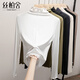 絲柏舍2025秋裝新款女士修身木耳邊長(cháng)袖中長(cháng)款高領(lǐng)打底衫