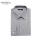 NAUTICA TAILORED正裝襯衫男士素色長袖襯衣商務(wù)打底正裝襯衫 灰色 41