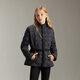 ELLE KIDS童裝 3m新雪麗高效暖絨棉服女童冬季絎線防潑外套 黑色 160 (S)