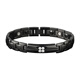 泊莉恩（Noproblem）鈦鋼能量防輻射手鏈強磁防水手環(huán)鋯石奢華款生日圣誕禮物首飾品男 經(jīng)典款黑色
