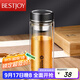 富光拾喜玻璃杯雙層玻璃水杯家用茶杯男女士辦公杯帶過(guò)濾杯子