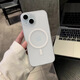 韻寧 超薄PC磨砂磁吸冰霧殼適用iphone16promax手機(jī)殼簡約14pro透明13promax高級(jí)感男女硬殼保護(hù)殼 冰霧PC膚感磁吸磨砂殼【半透白】 iPhone15Promax