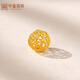 中鑫珠寶古法黃金花絲玲瓏串珠999足金轉(zhuǎn)運(yùn)珠鏤空圓珠繡球轉(zhuǎn)運(yùn)珠生日節(jié)日 0.55g（小版兩顆）