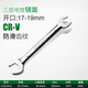 老A鏡面防滑呆頭扳手工業(yè)級(jí)高硬度防銹開(kāi)口扳手汽修防打滑維修工具 17*19mm LA315411