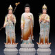 西方三圣佛像玉石漢白玉阿彌陀佛像觀(guān)世音佛像供奉家用大勢至菩薩擺件 48cm觀(guān)音菩薩/尊特惠