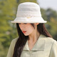 香雪羽秀日本和紙帽子女夏季防曬帽防紫外線太陽帽百搭遮陽帽女出游漁夫帽 米白色
