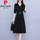 皮爾卡丹（pierre cardin）長(zhǎng)袖連衣裙子女士裝春秋冬2024年新款小個(gè)子氣質(zhì)時(shí)尚洋氣減齡 黑色 2XL (120-135斤)