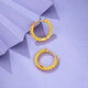 吉寶菲24k黃金色耳釘耳圈耳扣i復古圓圈耳環(huán)女款結婚送 【新品車花耳環(huán)】送精美包裝