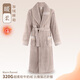 取純睡袍男冬季牛奶絨浴袍男士珊瑚絨冬天加絨加厚保暖大碼家居服晨袍 T62-H卡其【腰帶】 【暖柔牛奶絨】 XL 宜身高160-180cm/體重135-155斤