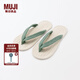 無(wú)印良品（MUJI）男女通用室內(nèi)拖鞋夾腳式 男鞋女鞋無(wú)性別人字拖25年夏季 JKAF0A5S 原色*煙熏綠色 24 cm/M/38碼(2.0)