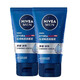 妮維雅（NIVEA）男士洗面奶潔面乳 水活暢透潔面泥100g*2支