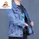 稻草人干活穿的牛仔外套男勞保工作服工地建筑上班焊工耐穿耐磨耐臟上衣 Y847藍色【有內口袋】 XL 【建議130-140斤