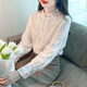 桂雪格新中式國風(fēng)盤(pán)扣襯衫女春秋季2024新款復古長(cháng)袖襯衣女士打底衫上衣 圖片色 XL （120-130斤）