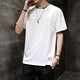 杰伽尼短袖t恤男士2021夏季新品圓領(lǐng)寬松半袖男夏天上衣服男士潮牌夏裝半截袖體恤衫青年男裝 白色 L