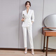 芭妃婭時(shí)尚職業(yè)裝西裝套裝女神范洋氣大牌干練秋冬網(wǎng)紅減齡休閑西服正裝 白色西裝+褲子 S