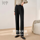 初申秋冬加絨休閑褲女直筒寬松垂感職業(yè)闊腿拖地休閑西裝褲S13JK3617