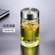 希諾（HEENOOR）玻璃杯單層加厚帶濾網(wǎng)水杯女大容量便攜帶蓋辦公泡茶杯男家用杯子 鋼本色-360ml【帶濾網(wǎng)】升級(jí)款 帶濾網(wǎng)+杯套