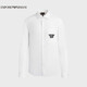 阿瑪尼EMPORIO ARMANI【禮物】EA男士胸口刺繡徽標休閑襯衫