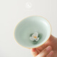 陶云尚（tao Yun Shang）汝窯手捏花茶杯開(kāi)片可養主人杯品茗杯陶瓷功夫茶具茶碗個(gè)人單杯 CDL-汝窯【手捏花 斗笠杯】粉青