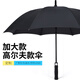 TCAI加大雨傘定制logo廣告長柄大號超大商務男禮品定做印字圖案標志 加大120cm八骨纖維骨黑色