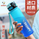 史努比兒童水杯夏季小學(xué)生上學(xué)專(zhuān)用塑料直飲杯子男生女孩大容量運動(dòng)水壺 漸變藍色500ML（帶杯刷）