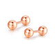 帝普18k玫瑰金雙頭小球直款雙頭耳環(huán)女 750彩金耳骨 耳釘彩金小圓珠 18k玫瑰金雙頭小球直款 單只