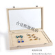 邁惻亦 首飾盒帶蓋珠寶箱戒指項鏈手鐲耳環(huán)吊墜展示盤首飾收納盒 米黃 絨戒指珠寶箱