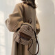 慕昂小包包女夏2021新款潮時(shí)尚英倫風(fēng)書(shū)包休閑百搭雙肩包小眾迷你背包 咖啡色