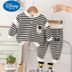 迪士尼嬰兒衣服秋季小孩洋氣純棉衛(wèi)衣分體套裝八9個月一2歲男寶寶春秋裝 黑色 90 cm