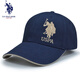 U.S.POLO ASSN.保羅帽子男士純棉硬頂棒球帽polo女春夏秋遮陽(yáng)防曬太陽(yáng)帽潮流休閑 藏青色（硬頂款） 可調節(54-60)cm