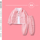 RB KIDS女童套裝春秋裝2025新款洋氣寶寶休閑衣服兒童印花三件套 粉色 80 （建議身高70-80cm）