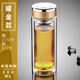 琉弦笙水杯定制logo小禮品實(shí)用雙層玻璃杯廣告企業(yè)公司店慶開(kāi)業(yè)促銷(xiāo)禮品 耀金款普通底【單獨彩盒包裝】