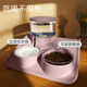 華元寵具貓碗貓咪自動(dòng)喂食器飲水機(jī)喂糧投食貓食碗飯碗水盆寵物狗狗飲水器 喂食喂水過(guò)濾雙碗-粉