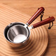 陶煲王熱油小鍋304不銹鋼潑油鍋淋油鍋家用迷你澆油潑勺 304不銹鋼-木柄300ML