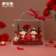 伊文兔（THE RABBIT IVEN）花好月圓永生花禮盒結婚擺件結婚禮物送新人創(chuàng)意訂婚禮物送閨蜜 花好月圓永生花禮盒-吾家有喜