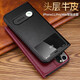 旺雙福 蘋果8p/7plus智能開窗iphoneXsMax真皮套XR翻蓋手機(jī)殼6splus防摔保護(hù)套 黑色 蘋果7plus/蘋果8plus通用