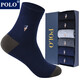 POLO襪子男士商務(wù)襪6雙禮盒裝 秋冬棉襪大碼吸汗舒適御寒保暖百搭男襪 四色六雙【型號8415】 6雙 均碼 39-45碼鞋合適